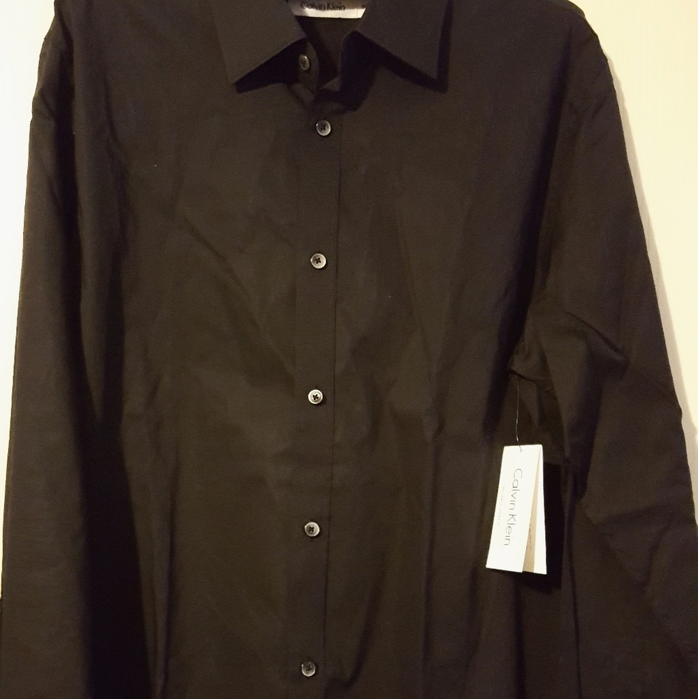 Calvin Klein Men's Dress Shirt Black